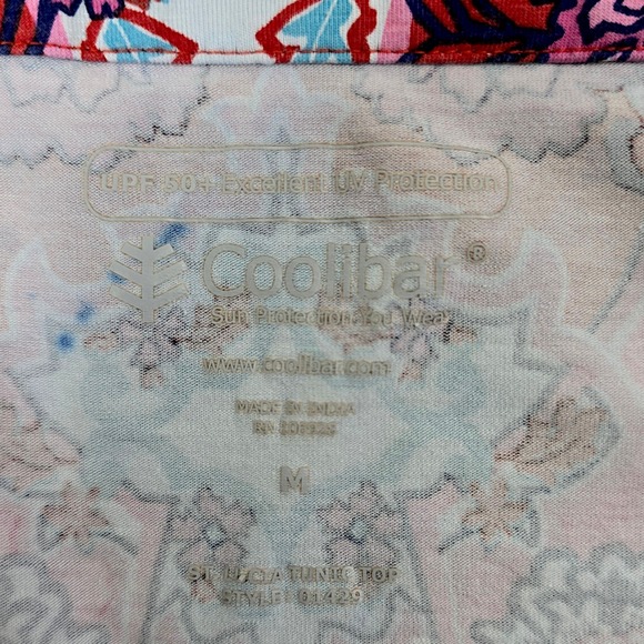 Coolibar Sun Protection Tunic Top Women M St Lucia Floral Print 3/4 Sleeve - Picture 5 of 11